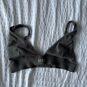 SKIMS COTTON RIB PLUNGE BRALETTE - Juniper